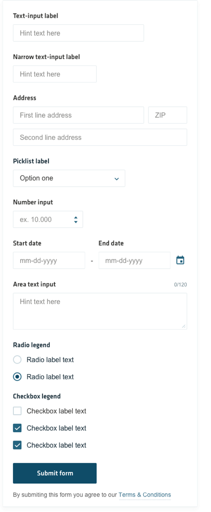 Nets Input Fields image